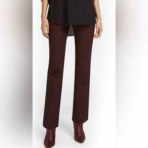 PETITE PULL-ON LEOPARD-PRINT STRAIGHT-LEG PONTE PANT - SUPERFLEX